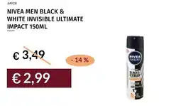 Prezzemolo e Vitale Nivea men black & white invisible ultimate impact offerta