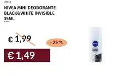Prezzemolo e Vitale Nivea mini deodorante black&white invisible offerta