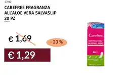 Prezzemolo e Vitale Carefree fragranza all'aloe vera salvaslip offerta