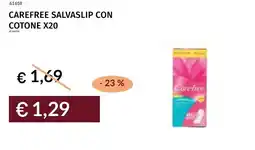 Prezzemolo e Vitale Carefree salvaslip con cotone x20 offerta