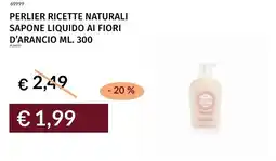Prezzemolo e Vitale Perlier ricette naturali sapone liquido ai fiori d'arancio offerta