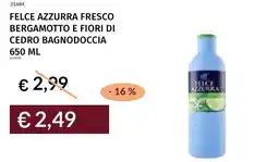 Prezzemolo e Vitale Felce azzurra fresco bergamotto e fiori di cedro bagnodoccia offerta