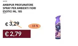 Prezzemolo e Vitale Ambipur profumatore spray per ambienti fiori esotici offerta