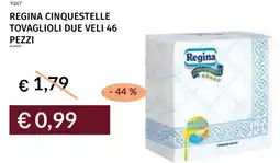 Prezzemolo e Vitale Regina cinquestelle tovaglioli due veli 46 pezzi offerta