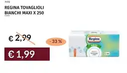 Prezzemolo e Vitale Regina tovaglioli bianchi maxi x 250 offerta