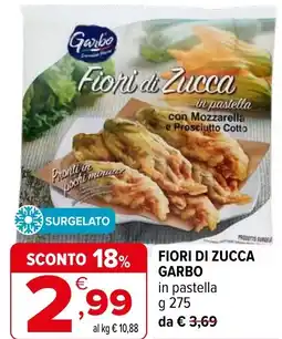 Iperal Fiori di zucca GARBO in pastella offerta