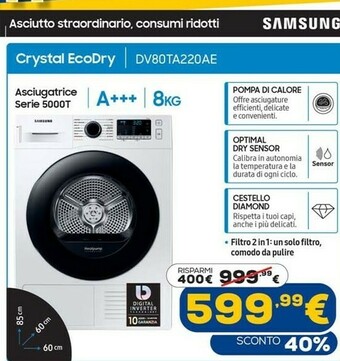 Euronics Asciugatrice offerta