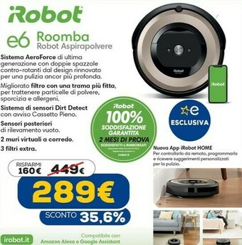 Euronics Robot aspirapolvere offerta