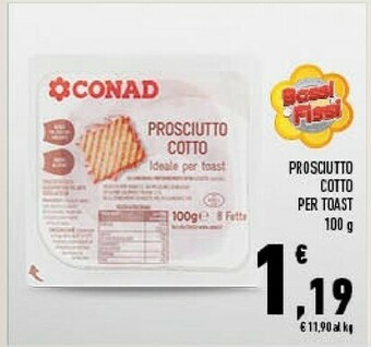 Conad Superstore Prosciutto cotto offerta