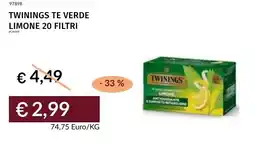 Prezzemolo e Vitale Twinings te verde limone 20 filtri offerta