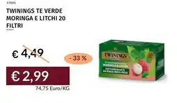 Prezzemolo e Vitale Twinings te verde moringa e litchi 20 filtri offerta
