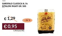 Prezzemolo e Vitale Garofalo classica n. 54 ditaloni rigati offerta