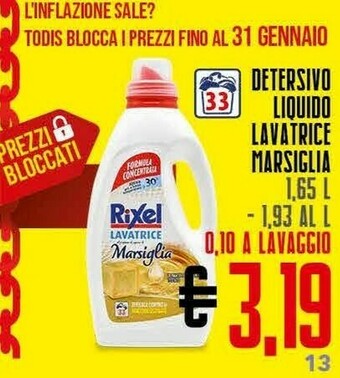 Todis Detersivo lavatrice offerta
