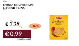 Prezzemolo e Vitale Barilla emiliane filini all'uovo offerta