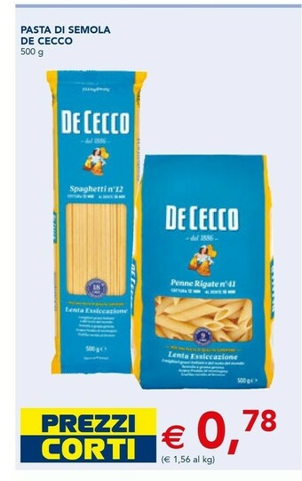 Esselunga Pasta di semola offerta