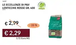 Prezzemolo e Vitale Le eccellenze di p&v lenticchie rosse offerta