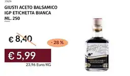Prezzemolo e Vitale Giusti aceto balsamico igp etichetta bianca offerta