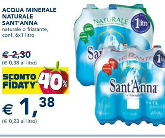 Esselunga Acqua sant'anna offerta