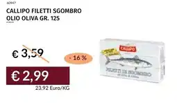 Prezzemolo e Vitale Callipo filetti sgombro olio oliva offerta