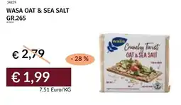 Prezzemolo e Vitale Wasa oat & sea salt offerta