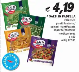 Coal 4 salti in padella findus piselli fantasia/ spinaci filanti/patate saporite/contorno mediterraneo offerta