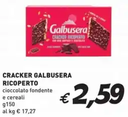 Coal Cracker galbusera ricoperto cioccolato fondente e cereali offerta