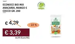 Prezzemolo e Vitale Econoce bio mix anacardi, mango e cocco offerta