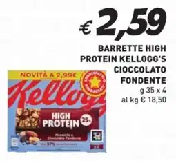 Coal Barrette high protein kellogg's cioccolato fondente offerta