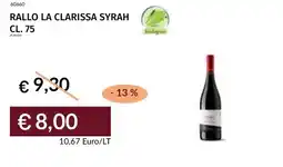 Prezzemolo e Vitale Rallo la clarissa syrah offerta