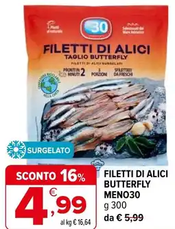 Iperal Filetti di alici butterfly MENO 30 offerta
