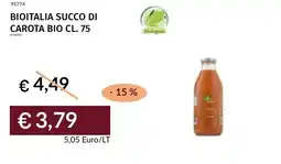 Prezzemolo e Vitale Bioitalia succo di carota bio offerta