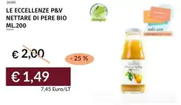 Prezzemolo e Vitale Le eccellenze p&v nettare di pere bio offerta
