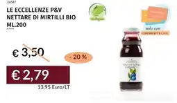 Prezzemolo e Vitale Le eccellenze p&v nettare di mirtilli bio offerta