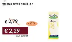 Prezzemolo e Vitale Valsoia avena drink offerta