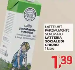Crai Latte uht parzialmente scremato LATTERIA SOCIALE DI CHIURO offerta