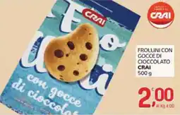 Crai Frollini con gocce di cioccolato CRAI offerta