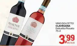 Crai Vino dolcetto CLAVESANA offerta
