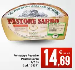 Centro Cash Formaggio Pecorino Pastore Sardo 1/2 Sv offerta