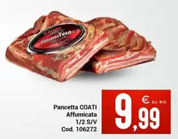 Centro Cash Pancetta COATI Affumicata 1/2 S/V offerta