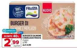 Iperal Burger di salmone e merluzzo FROSTA 2 pezzi offerta