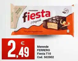 Centro Cash Merende FERRERO Fiesta T10 offerta