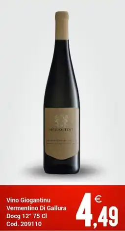 Centro Cash Vino Giogantinu Vermentino Di Gallura Docg 12° offerta
