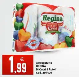 Centro Cash Asciugatutto REGINA Di Cuori 3 Rotoli offerta