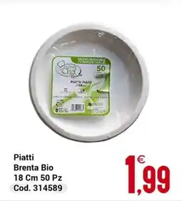 Centro Cash Piatti Brenta Bio 18 Cm 50 Pz offerta
