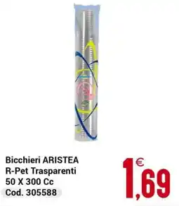 Centro Cash Bicchieri ARISTEA R-Pet Trasparenti 50 X 300 Cc offerta