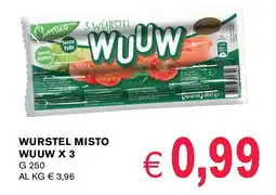 D'Italy Wurstel misto WUUW X 3 offerta