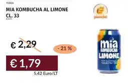 Prezzemolo e Vitale Mia kombucha al limone offerta