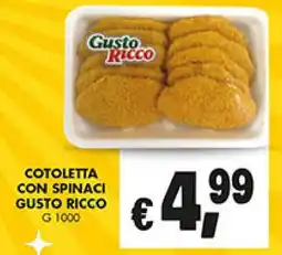 Coal Cotoletta con spinaci gusto ricco offerta