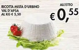 Coal Ricotta mista d'urbino val d'apsa offerta