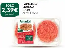 èccoMI Amadori hamburger classico offerta